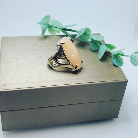 Peach Agate ring - Picture 3 of 3